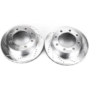 Power Stop 00-05 Ford Excursion Front Evolution Drilled & Slotted Rotors - Pair PowerStop Brake Rotors - Slot & Drilled