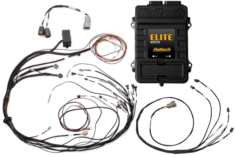 Haltech Elite 1500 Terminated Harness ECU Kit w/ Square EV1 Injector Connectors Haltech Programmers & Tuners