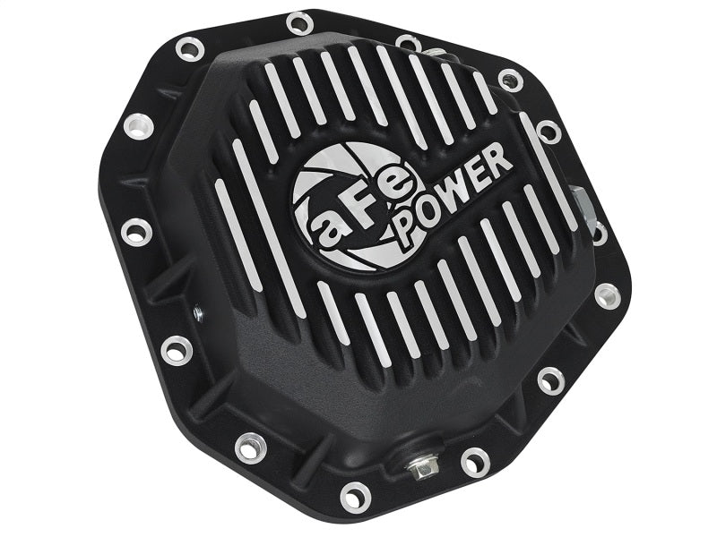 aFe Power Pro Ser Rear Diff Cover Black w/Mach Fins 2017 Ford Diesel Trucks V8-6.7L(td) Dana M275-14 aFe Diff Covers
