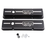Edelbrock Valve Cover Racing Series Chevrolet 1959-1986 262-400 CI V8 Low Black Edelbrock Valve Covers