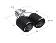 MBRP Universal Carbon Fiber Dual Tip 3.5in OD/2.5in Inlet MBRP Tips
