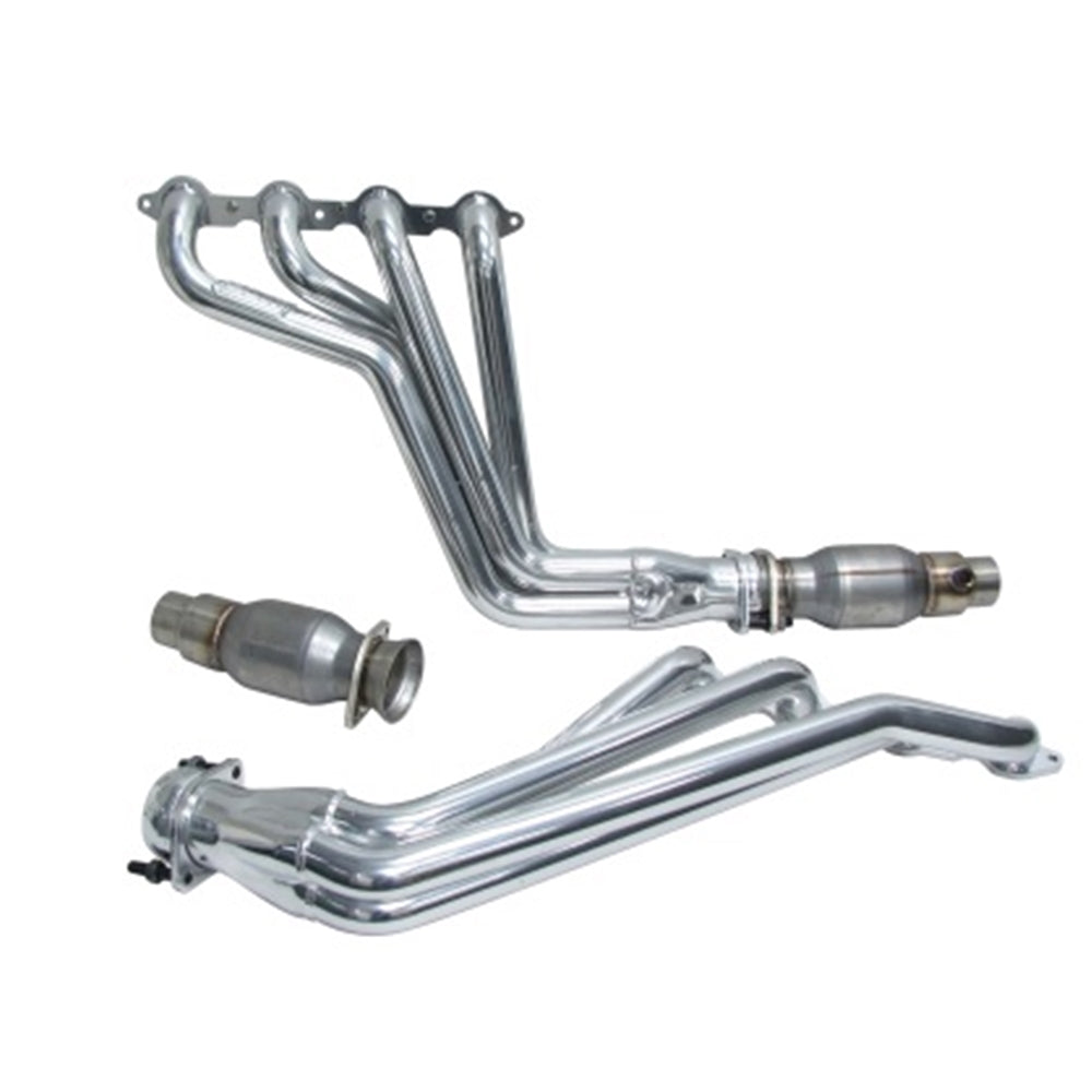 BBK 10-15 Camaro LS3 L99 Long Tube Exhaust Headers With Converters - 1-3/4 Chrome 4021