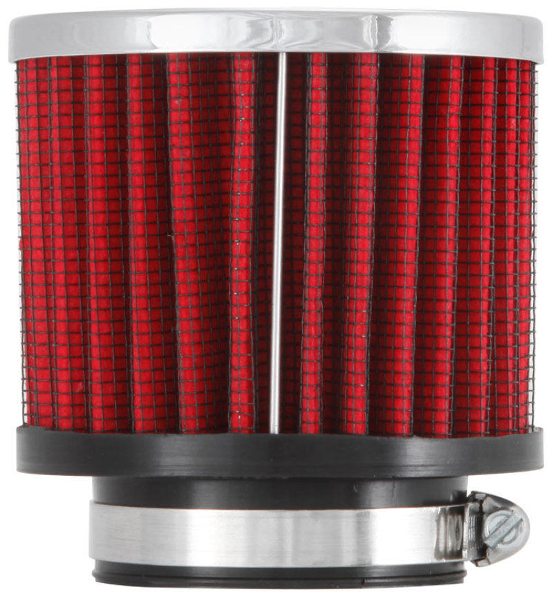 K&N 1.75in Flange ID x 3in OD x 2.5in H Chrome Finish Rubber Base Crankcase Vent Filter K&N Engineering Air Filters - Universal Fit