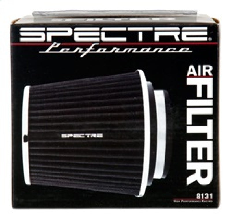 Spectre Adjustable Conical Air Filter 5-1/2in. Tall (Fits 3in. / 3-1/2in. / 4in. Tubes) - Black Spectre Air Filters - Universal Fit