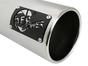 aFe SATURN 4S 4in SS Intercooled Exhaust Tip - Polished 4in In x 5in Out x 12in L Bolt-On aFe Tips