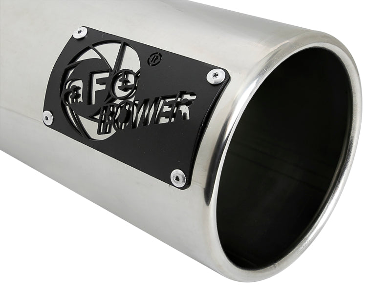 aFe SATURN 4S 4in SS Intercooled Exhaust Tip - Polished 4in In x 5in Out x 12in L Bolt-On aFe Tips