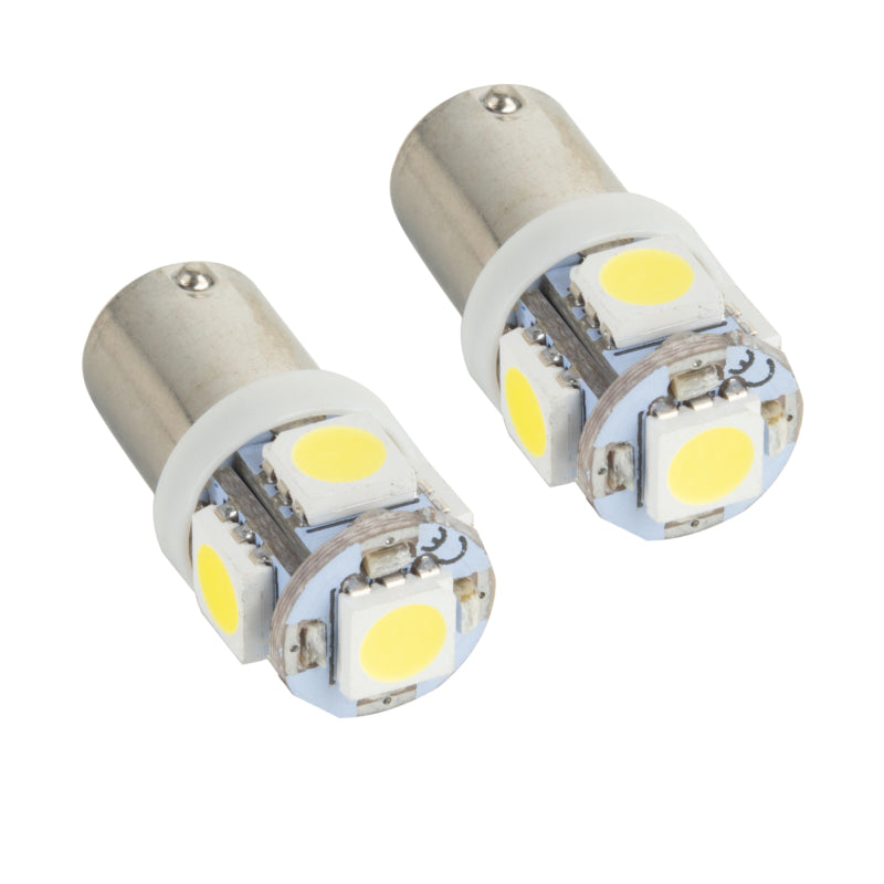 Oracle BA9S 5 LED 3 Chip Bayonet Bulbs (Pair) - White ORACLE Lighting Bulbs