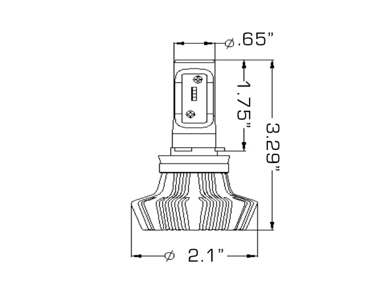 Oracle H8 4000 Lumen LED Headlight Bulbs (Pair) - 6000K ORACLE Lighting Bulbs