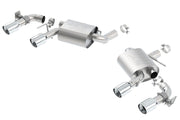 Borla 16 Chevy Camaro SS 6.2L w/ Dual NPP Atak Quad RD RL Tips Dual Exit Rear Section Exhaust Borla Axle Back