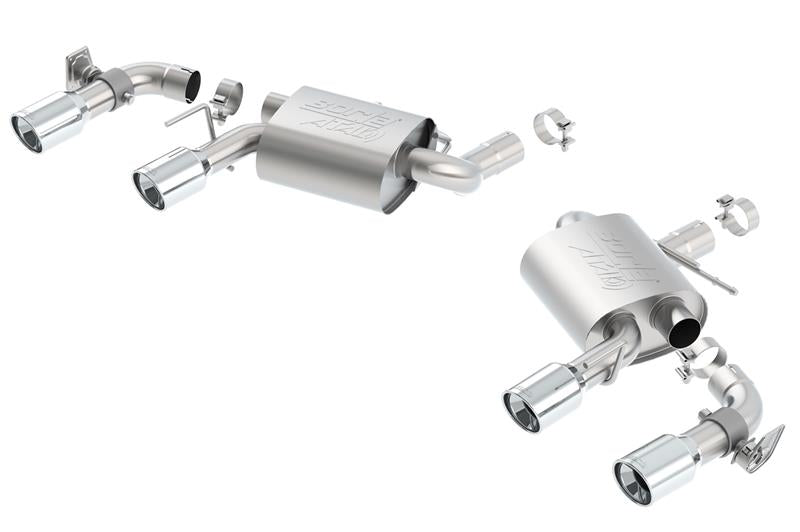 Borla 16 Chevy Camaro SS 6.2L w/ Dual NPP Atak Quad RD RL Tips Dual Exit Rear Section Exhaust Borla Axle Back
