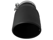 aFe MACHForce XP 5in 304 Stainless Steel Exhaust Tip 5 In x 7 Out x 12L in Bolt On Right - Black aFe Catback