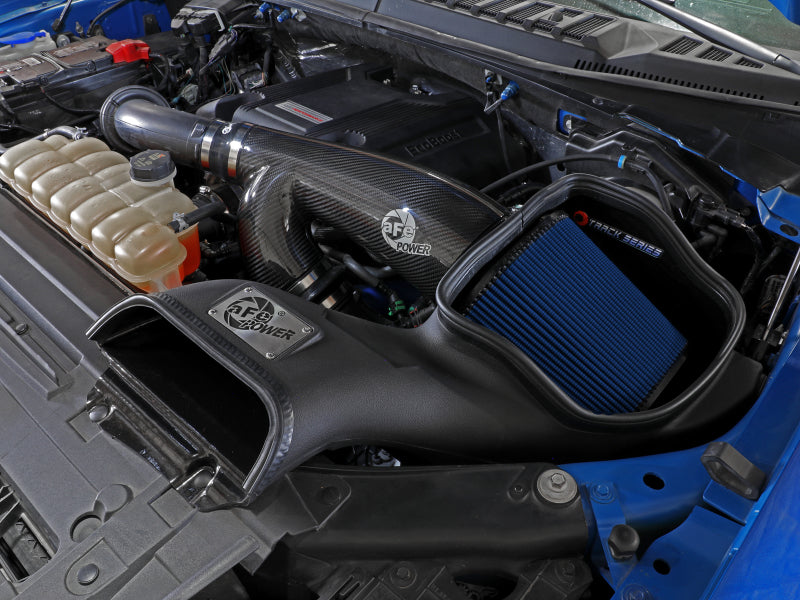aFe 17-20 Ford F-150/Raptor Track Series Carbon Fiber Cold Air Intake System With Pro 5R Filters aFe Cold Air Intakes
