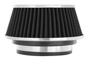 Spectre Adjustable Conical Air Filter 2-1/2in. Tall (Fits 3in. / 3-1/2in. / 4in. Tubes) - Black Spectre Air Filters - Universal Fit