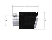 MBRP Universal Carbon Fiber Tip 2.5in ID / 4.5in OD Out / 6.5in Length Angle Cut Dual Wall MBRP Tips