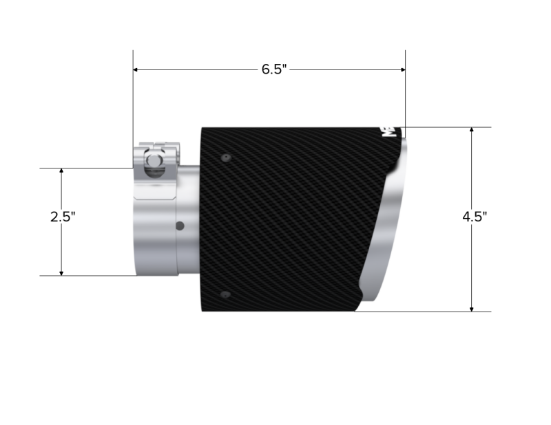 MBRP Universal Carbon Fiber Tip 2.5in ID / 4.5in OD Out / 6.5in Length Angle Cut Dual Wall MBRP Tips