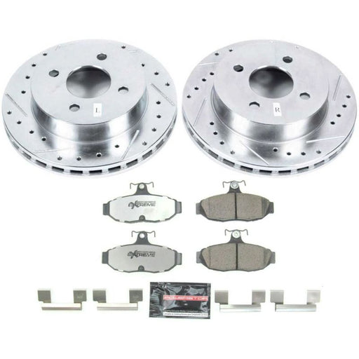 Power Stop 1993 Ford Mustang Rear Z26 Street Warrior Brake Kit PowerStop Brake Kits - Performance D&S
