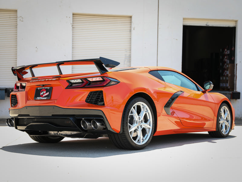 aFe MACH Force-Xp 3in to 2-1/2in 304SS Cat-Back 2020 Chevy Corvette (C8) 6.2L - Polished Tip aFe Catback