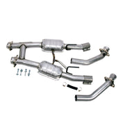 BBK 86-93 Mustang 5.0 High Flow H Pipe With Catalytic Converters - 2-1/2 BBK Downpipe Back