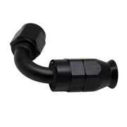 DeatschWerks 6 AN Female Flare Swivel 120-Degree Hose End PTFE - Anodized Matte Black DeatschWerks Fittings