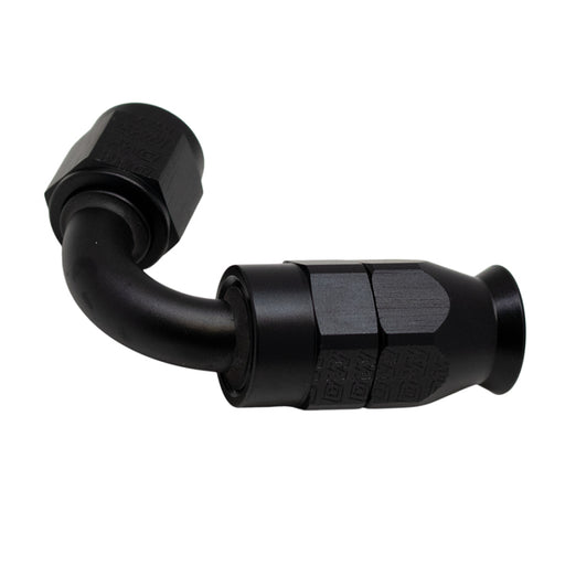 DeatschWerks 6 AN Female Flare Swivel 120-Degree Hose End PTFE - Anodized Matte Black DeatschWerks Fittings