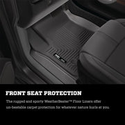 Husky Liners 04-08 Ford f-150 SuperCrew Cab WeatherBeater Front Floor Liner (Black) Husky Liners Floor Mats - Rubber