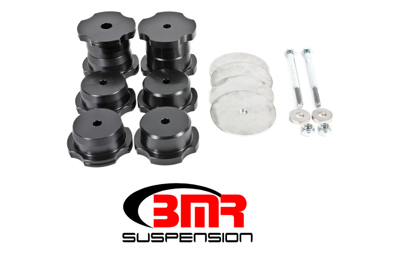 BMR 16-17 6th Gen Camaro Rear Cradle Bushing Kit (Delrin) - Black BMR Suspension Differential Bushings