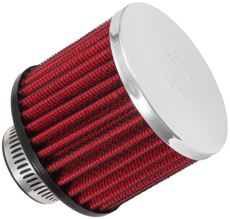 K&N 1.25in Flange ID x 3in OD x 2.5in H Rubber Base Crankcase Vent Filter K&N Engineering Air Filters - Universal Fit