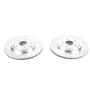 Power Stop 14-19 Chevrolet Corvette Rear Evolution Drilled & Slotted Rotors - Pair PowerStop Brake Rotors - Slot & Drilled