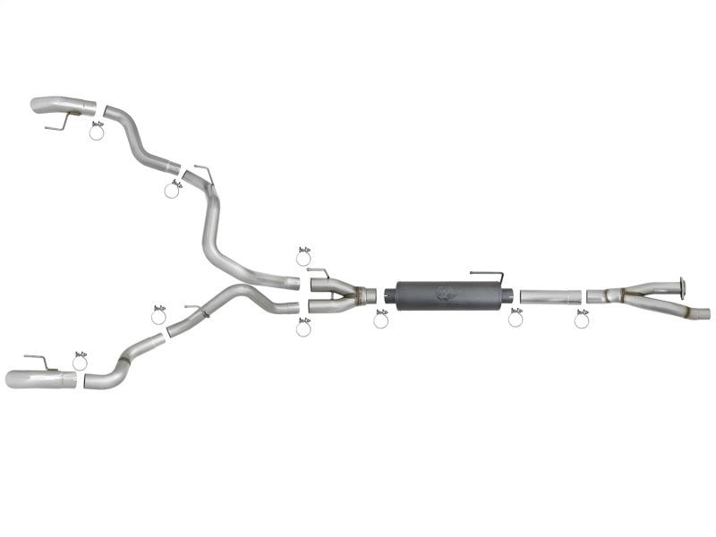 aFe MACH Force-XP Cat-Back Exhaust w/ Dual Hi-Tuck Pol Tips 17-18 Ford F-150 Raptor V6-3.5L aFe Catback