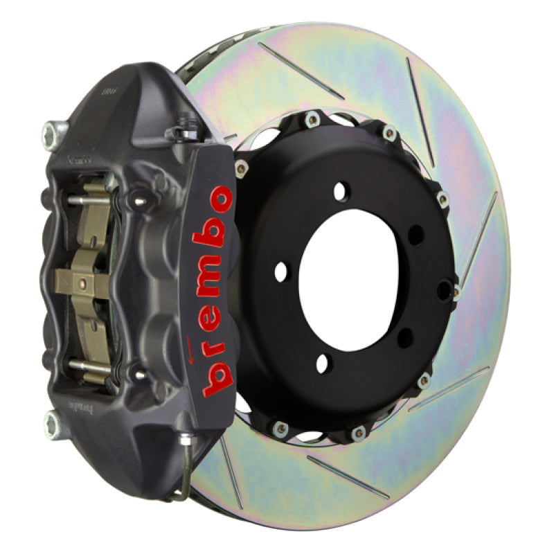 Brembo 06-09 Honda S2000 Rear GTS BBK 4 Piston Cast 328x28 2pc Rotor Slotted Type-1-Black HA Brembo Brake Kits - Performance Slot