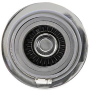 K&N Universal Filter Chrome Round Tapered White - 4in Flange ID x 1.125in Flange Length x 5.5in H K&N Engineering Air Filters - Universal Fit