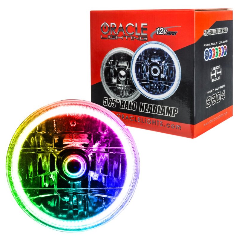 Oracle Pre-Installed Lights 5.75 IN. Sealed Beam - ColorSHIFT Halo ORACLE Lighting Headlights