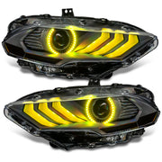 Oracle Lighting 18-23 Ford Mustang Dynamic ColorSHIFT LED Headlights - Black Series ORACLE Lighting Headlights