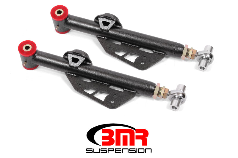 BMR 99-04 Ford Mustang Adj. Lower Control Arms Poly/Rod End Combo - Black Hammertone BMR Suspension Control Arms