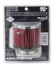 K&N 1.75in Flange ID x 3in OD x 2.5in H Chrome Finish Rubber Base Crankcase Vent Filter K&N Engineering Air Filters - Universal Fit