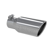 MBRP Universal Tip 4in OD 2.75in Inlet 10in Length Angled Rolled End T304 MBRP Steel Tubing