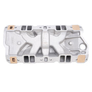 Edelbrock Manifold SBC 23-Degree Marine RPM 1955-1986 w/ Brass Edelbrock Intake Manifolds