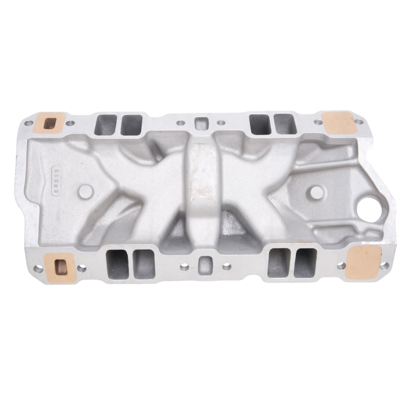 Edelbrock Manifold SBC 23-Degree Marine RPM 1955-1986 w/ Brass Edelbrock Intake Manifolds