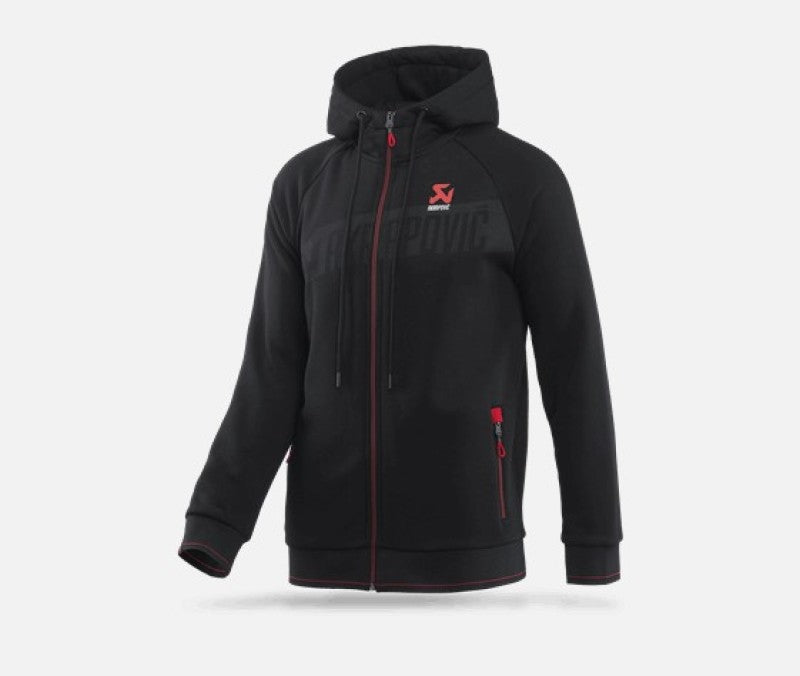 Akrapovic Mens Corpo Zip Hoodie Black - Large Akrapovic Headwear