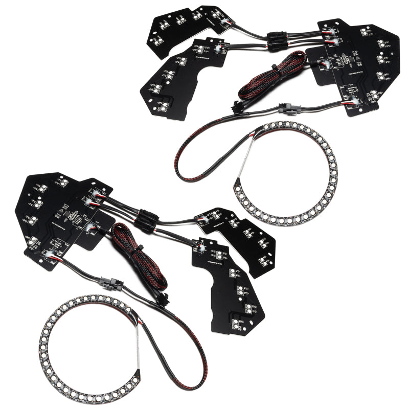 Oracle 18-21 Ford Mustang Dynamic DRL w/ Halo Kit & Sequential Turn Signal - ColorSHIFT ORACLE Lighting Headlights