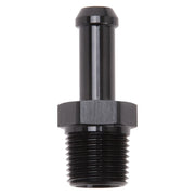 Edelbrock Hose End Straight 3/8In NPT to 3/8In Barb Black Anodize Edelbrock Fittings