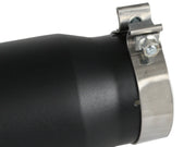 aFe Power Diesel Exhaust Tip Black- 4 in In x 5 out X 12 in Long Bolt On (Right) aFe Catback