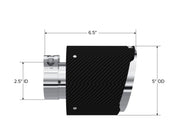 MBRP Universal Carbon Fiber Tip 2.5in ID / 5in OD Out / 6.5in Length Angle Cut Dual Wall MBRP Tips