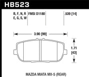 Hawk 17-19 Fiat 124 Spider 1.4L Abarth Rear ER-1 Brake Pads Hawk Performance Brake Pads - Racing
