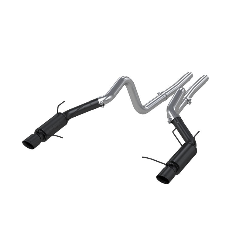 MBRP 11-14 Ford Mustang GT 5.0L 3in Cat Back Dual Split Rear Race Version 4in Tips - Black MBRP Catback