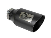 aFe Power Universal 5in Inlet 8in Outlet MACH Force-XP Clamp-On Exhaust Tip - Black aFe Tips