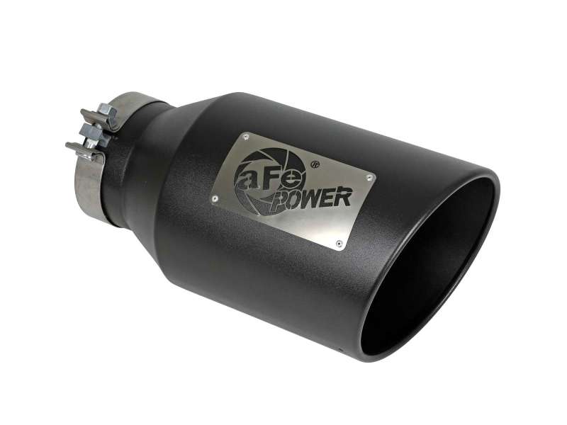 aFe Power Universal 5in Inlet 8in Outlet MACH Force-XP Clamp-On Exhaust Tip - Black aFe Tips