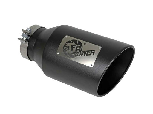 aFe Power Universal 5in Inlet 8in Outlet MACH Force-XP Clamp-On Exhaust Tip - Black aFe Tips