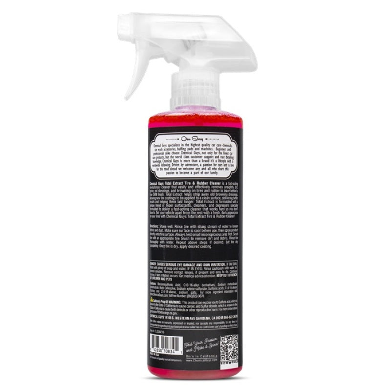 Chemical Guys Total Extract Tire & Rubber Cleaner - 16oz Chemical Guys Surface Cleaners