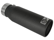 aFe MACHForce XP Exhausts Tips SS-304 EXH Tip 3in x 4Out x 12L Bolt-On (blk) aFe Catback